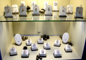 Merchandising in a jewelry store